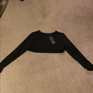 NastyGal Cropped Long-Sleeve T